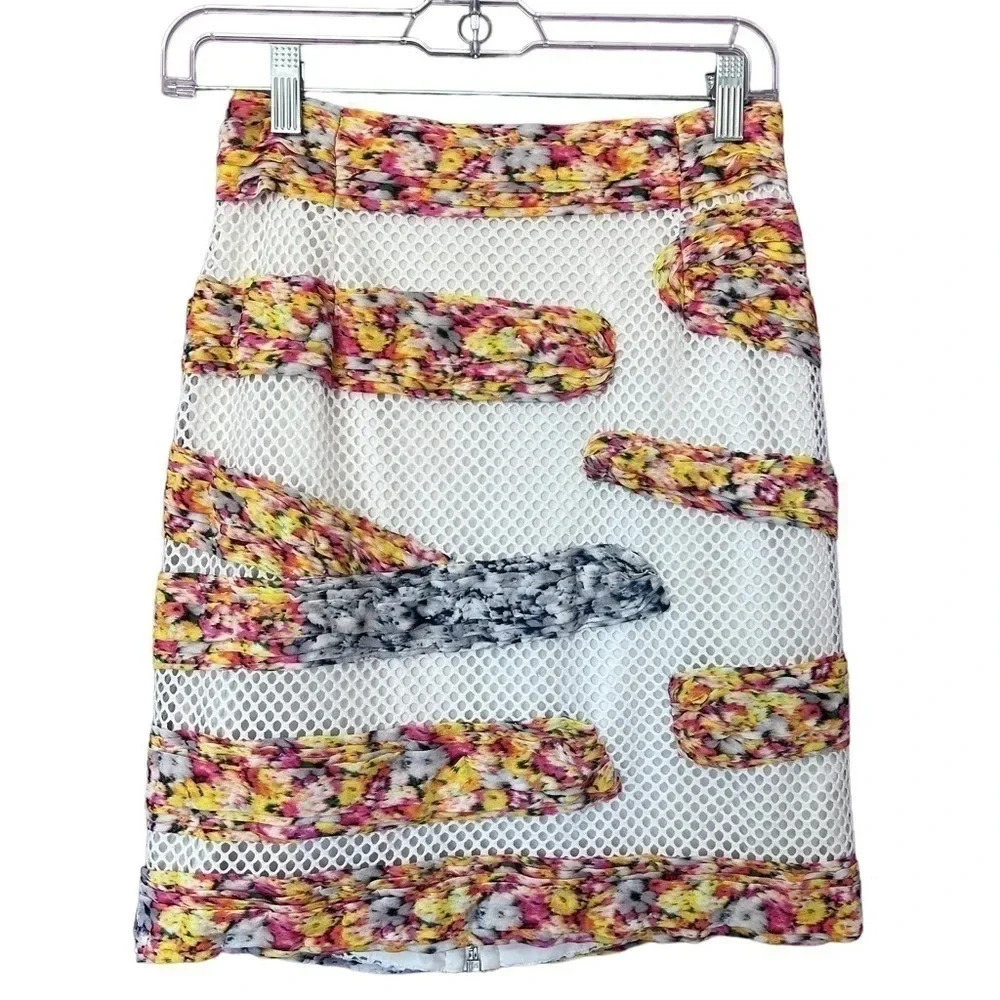 YIGAL AZROUEL NEW YORK lined mini skirt Nylon / Silk blend | Size 2